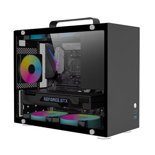 Mini Transparent Computer Case For M-ATX/ITX Motherboard Portable Desktop