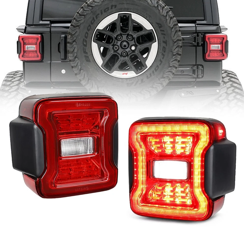 Luces traseras LED L+R de 2 piezas para Jeep Wrangler JL 2018-2024 Foto 3 de 4