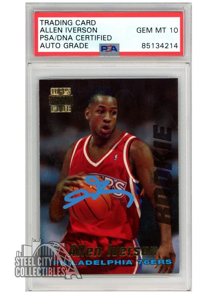 Topps Allen Iverson Basketball Autographed Sports Trading Cards