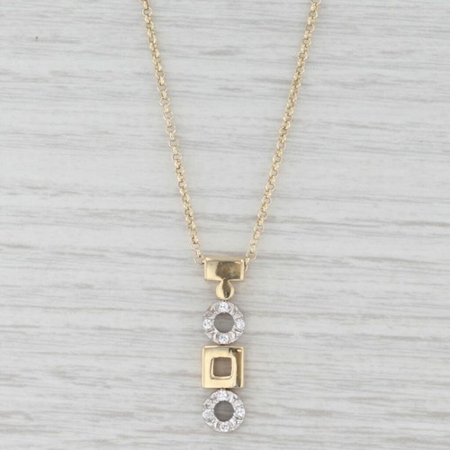 Geometric Pendant Necklace 14k Yellow 