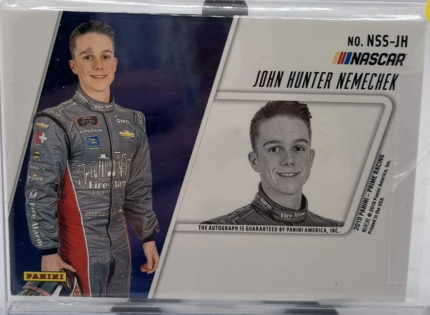 Shadowbox Signatures /99 John Hunter Nemechek Auto 2019 Prime Racing NSS-JN - Image 2 of 3