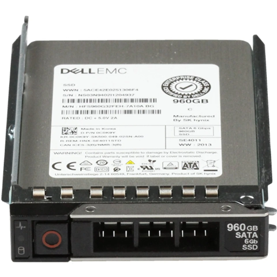 Dell EMC 960GB 6Gbps SATA RI TLC 2.5'' SSD (C0K9Y 0C0K9Y) 14/15/16G KIT - Image 3 of 4