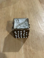 Vintage Neuss Brothers Glass Top Straight Pins Cube Mixed Pins