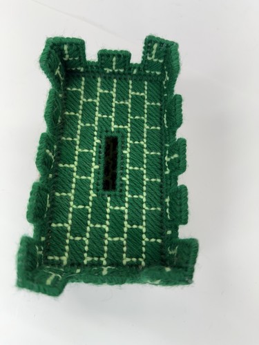Handmade Coin Bank Completed Plastic Canvas Castle Shaped Fantasy Medieval - Picture 4 of 10