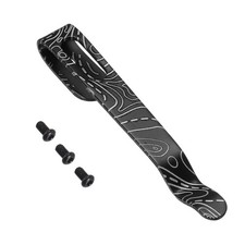 51mm Black/White Deep Carry Pocket Clip Knife Pocket Back Clip w Screws for DIY