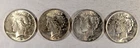LOT OF 4 1923 P PEACE SILVER DOLLARS #74