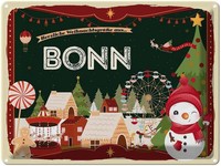 Blechschild 30X40 Cm WeihnachtsgrüßE Aus Bonn Weihnachten Deko Geschenk Metall S