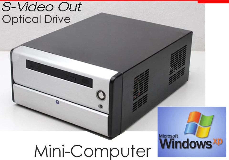 Mini Computer Cube Intel 1,6GHz Svideo Cdrom 160GB 1GB 12V Windows XP - Immagine 4 di 4