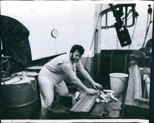 1978 John Arnold Count Fish Foreign Fish Vessell Falmouth Ma Fishing 8X10 Photo