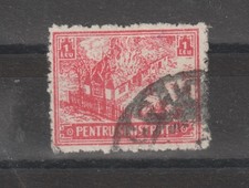 Romania, Pentru Sinistri, 1 Leu, fire insurance, stamped