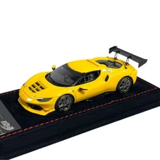 BBR Models 1/43 Ferrari 296 Challenge 2023 Yellow Modena Base Action Figure...