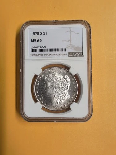 1878-S San Francisco Morgan Silver Dollar $1 Coin, NGC MS60