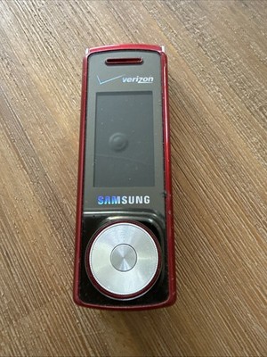 Samsung Juke SCH-U470 MP3 Swivel Phone Red Silver Verizon Used.   AS-IS 