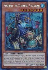 POSEIDRA, THE STORMING ATLANTEAN * 1ST EDITION SECRET RARE SUDA-EN016 YUGIOH!