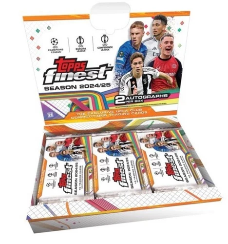 2024-25 UEFA Club Competitions Finest Soccer Trading Card HOBBY Box [6 Packs]