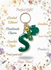 Custom Resin Letter Keychain -Any Letter Color - Handmade Initial Keyring Gift