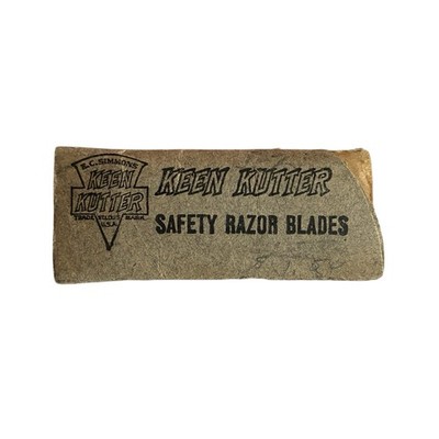 Vintage Keen Kutter Original Pack Of 7 Safety Razor Blades R.C. Simmons RC E555