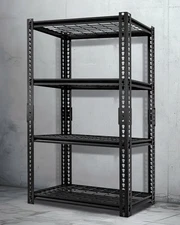 NAIZEA Storage Shelves 4 Tier Shelf Organizer, Heavy Duty Garage Shelving Unit