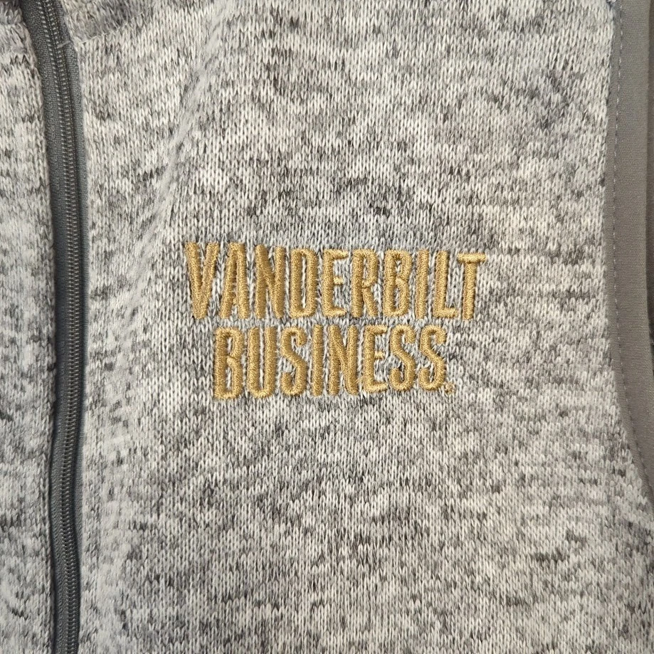 Chaleco Vanderbilt University Business Vantage gris cremallera completa para mujer mediano Foto 2 de 4