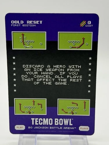 2026 Bo Jackson Battle Arena Tecmo Bowl Play PL37 Gold Reset