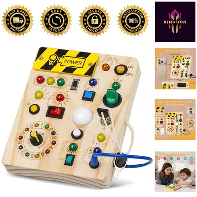 Interactive Montessori Busy Board - Sensory Learning Toy with Traffic Lights