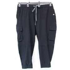 Talbots Plus Black Stretch Waist Cargo Pants  Jogger Petite 3X