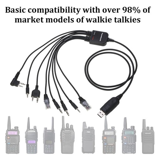 8 in 1 USB Programming Cable+CD For Motorola Baofeng Kenwood HYT Radio - Zdjęcie 6 z 15