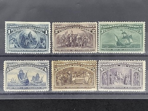 MS-44 US STAMP #'s 230-235, MH CV $226 8020
