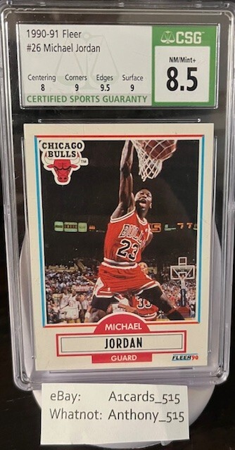 1990-91 Fleer - Michael Jordan #26 No Black Line Under