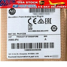 1 PC New AB Allen-Bradley 2080-IF4 Micro800 4 Point Analog Input Plug-In 2080IF4