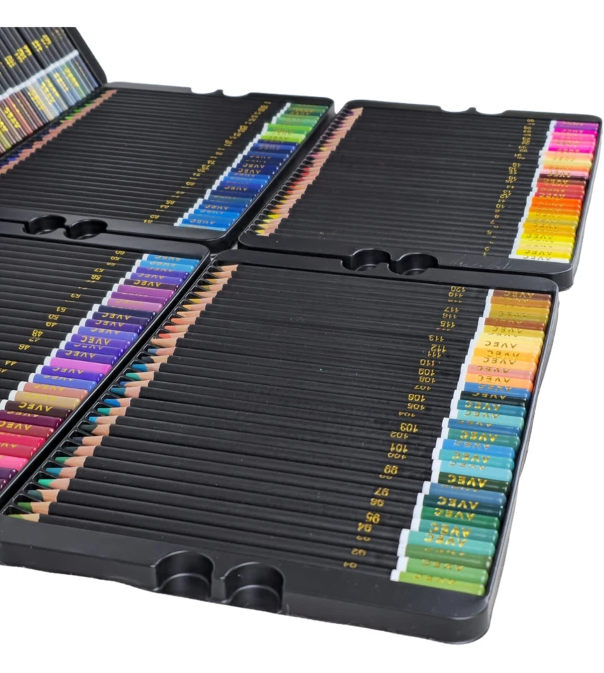 AVEC 150tlg. Buntstifte Set HB – Farbstifte im Metalletui für Kinder & Künstler - Bild 2 von 3