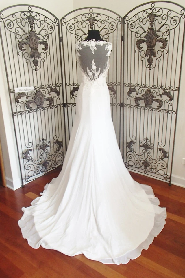 340W ALFRED ANGELO MODERN VINTAGE IV SZ 12 $1817 WEDDING FORMAL GOWN DRESS NEW - Image 2 of 4