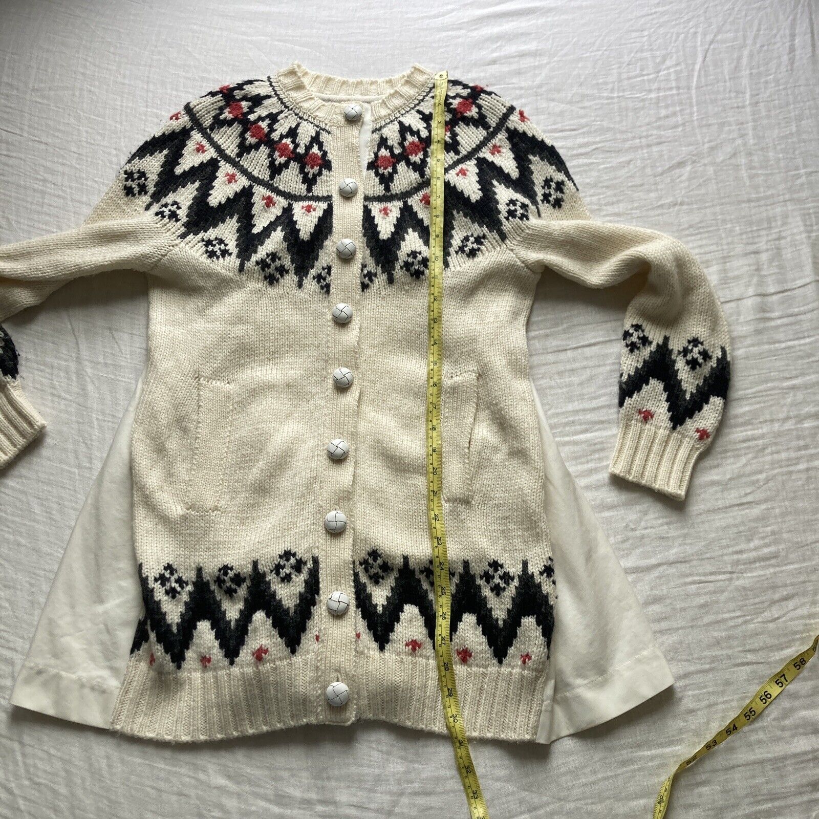2013 Sacai Japan Hybrid Wool Checkered Sweater Dr… - image 14