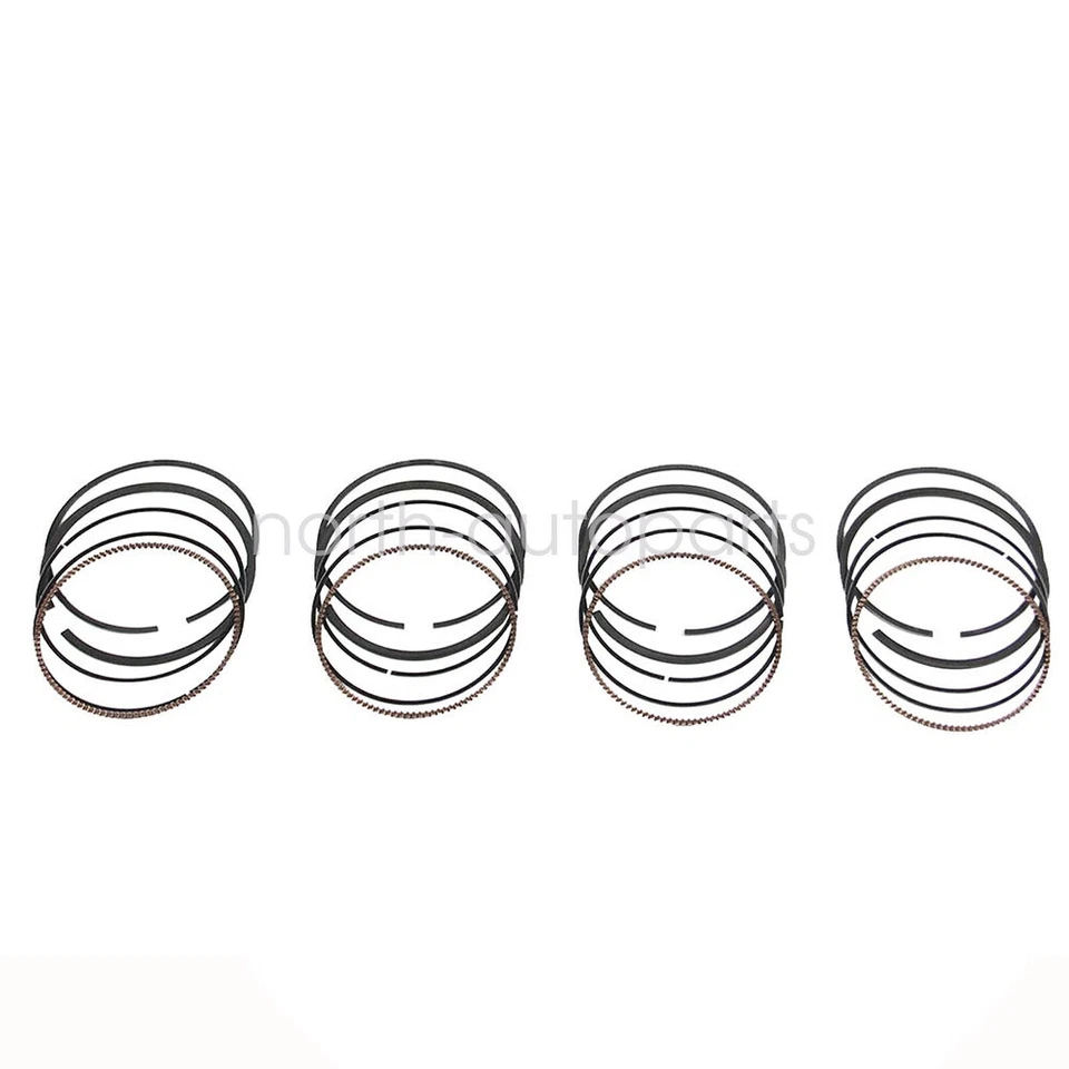 4 Set New Pistons & Rings Kit For Buick Chevrolet GMC Pontiac G5 G6 Saturn 2.4L Foto 2 de 4