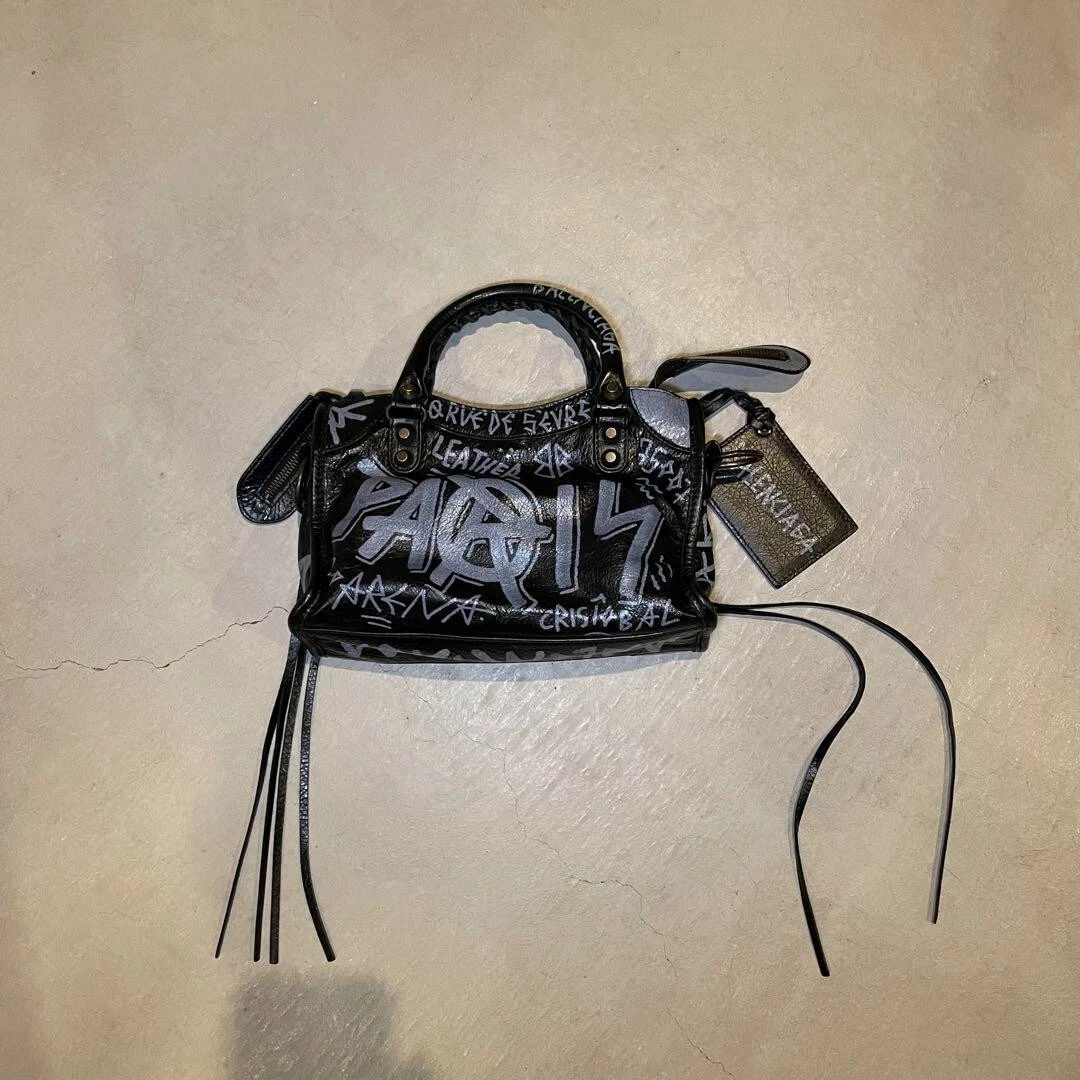 Balenciaga City Graffiti Classic Studs Bag Leather Mini at 1stDibs   balenciaga city graffiti bag, balenciaga graffiti bag mini, balenciaga grey  purse