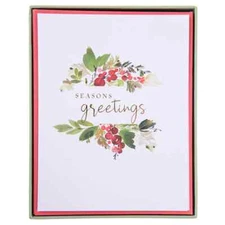 Graphique Seasons Greetings Mid-Sized Holiday Boxed Card 15ct w