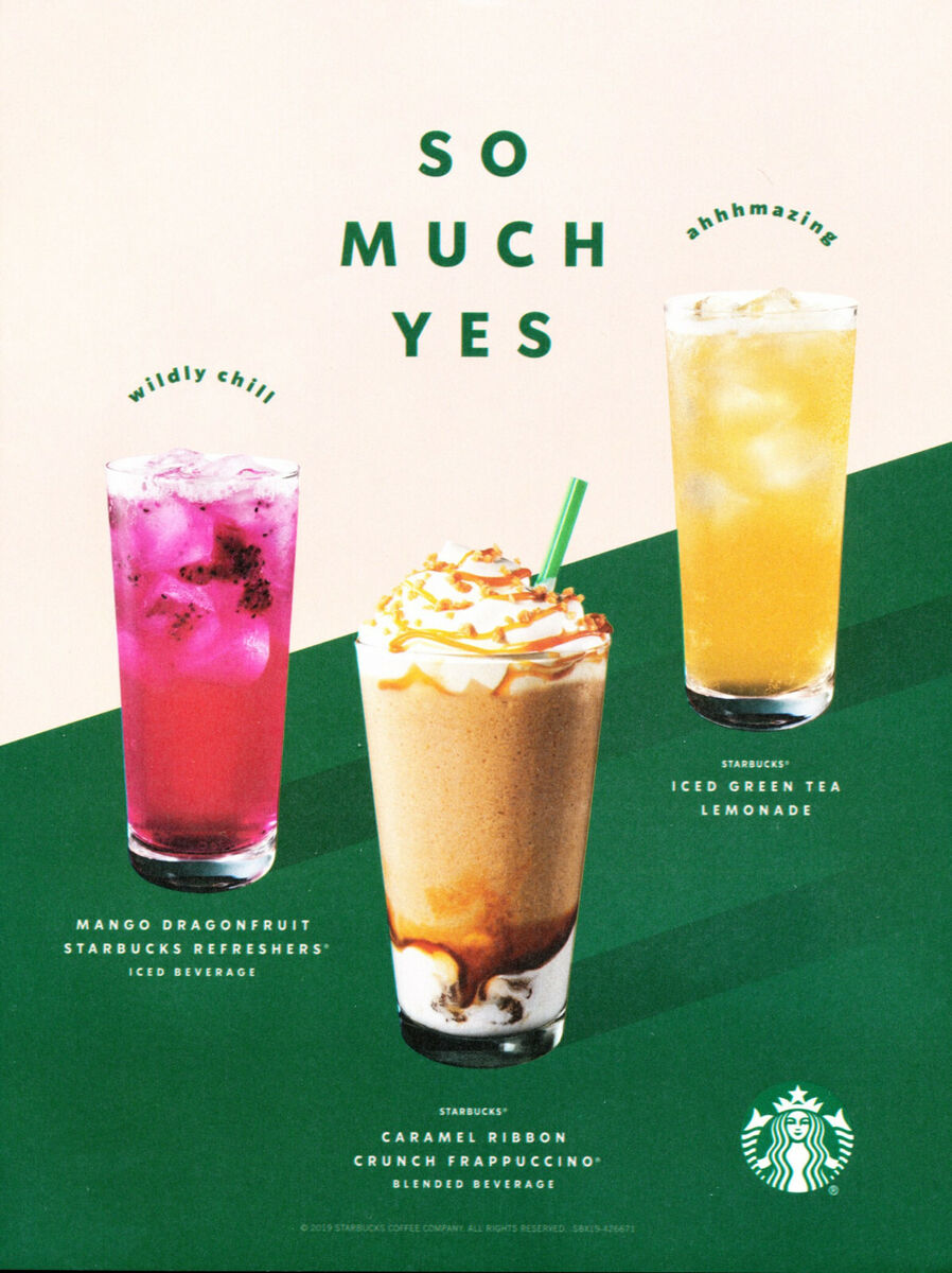 STARBUCKS COFFEE AD #58 RARE 2019 OUT OF PRINT MAGAZINE AD STARBUCKS COFFEE AD #58 RARE 2019 OUT OF PRINT MAGAZINE AD