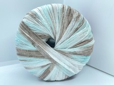 Memento - Berlini Ribbon Yarn 176 Coastal Beach - Aqua Tan White - 50gr 88yds