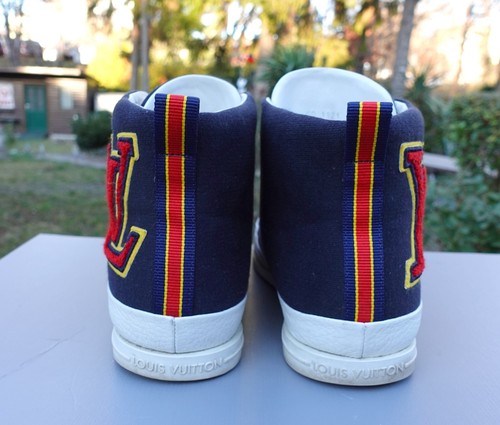 LOUIS VUITTON SHOES 42 shoe sneaker sneakers logo 8 high top navy white red - Bild 9 von 22