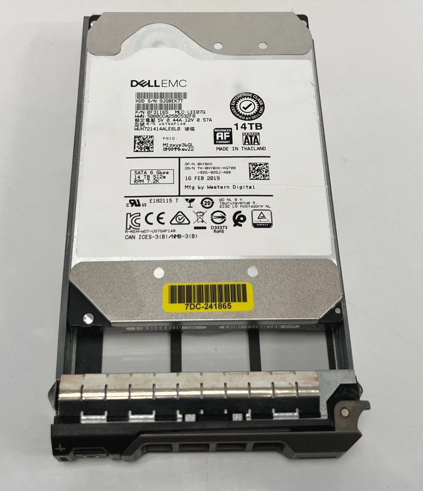 Dell EMC 14TB 7.2K 6G NY8HX SATA LFF (3.5") Hard Drive - Image 4 of 4