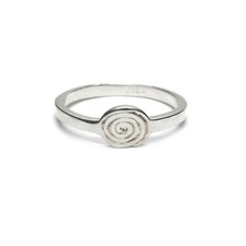 Handmade Sterling Silver Stackable Minimalist Ring Spiral Solid Stamped 925
