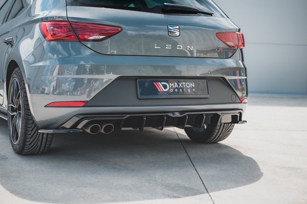 Cup Diffusor Ansatz Schwarz FüR Seat Leon MK3 Fr Fl Heck StoßStange HeckschüRze-image