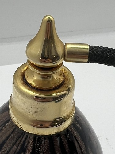 Vintage Murano Art Glass by Albert Price Black & Shimmer Atomizer Perfume Bottle - Picture 4 of 6