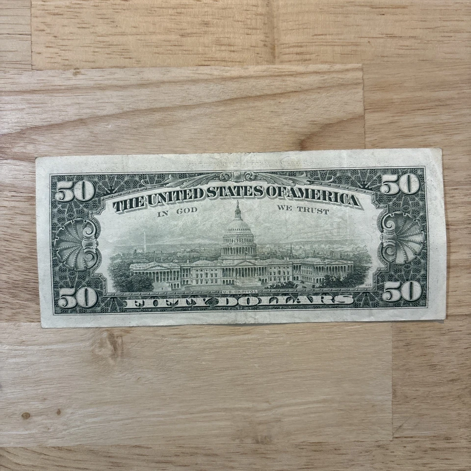 Any (1) Old 50 Dollar Bill from 1985 - Image 4 of 4
