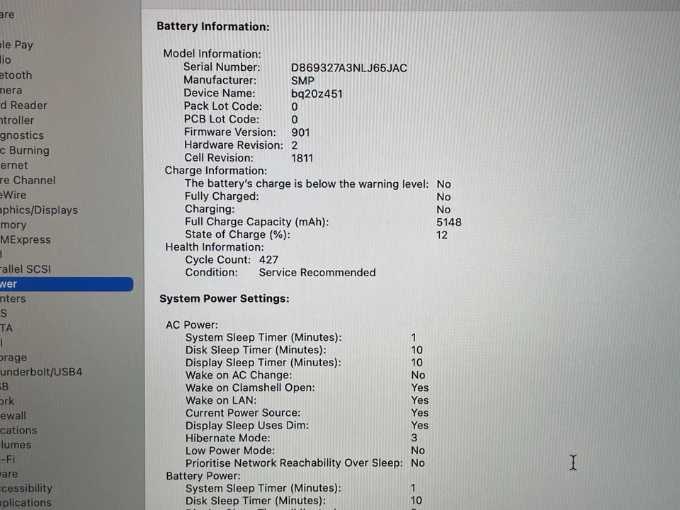 *READ DESCRIPTION* Apple MacBook Pro 15" 2019 (A1990) i7-9750H, 32GB + 1TB, 555X - Image 4 of 4