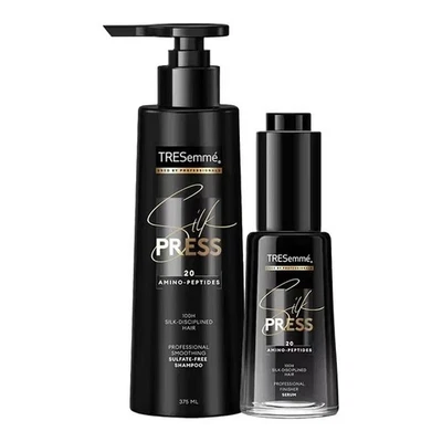 Tresemme Silk Press Shampoo 375ml + Serum 38ml Combo - Photo 1/4