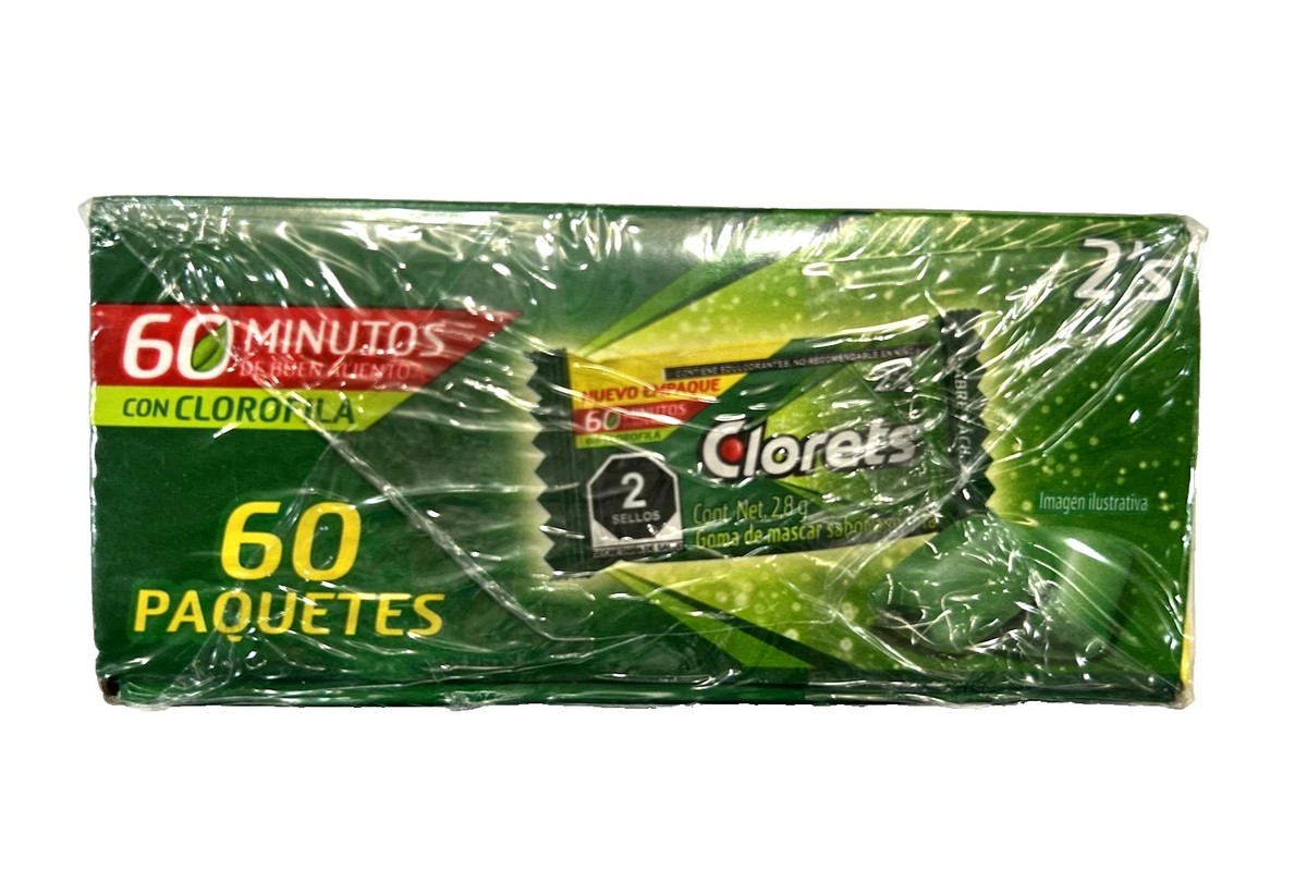 Clorets Gum, 2 PACK! Clorets 60 Pack Mint Flavored Gum – 240 Total