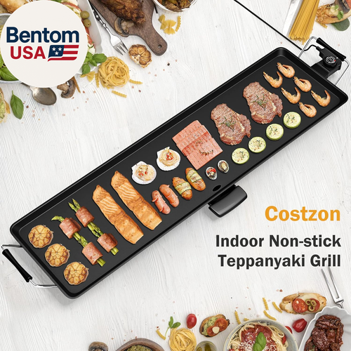 35" Elektrische Grillplatte Teppanyaki Grill, Antihaft Extra Große Grillplatte Lange Theke - Bild 5 von 12
