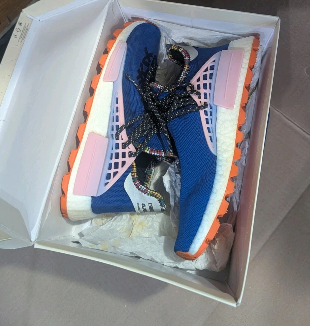 adidas gazelle silver green womens Adidas Pharrell Williams Mens HU NMD 'Pink' Shoes – Extra Butter main image 1