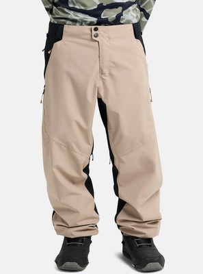 Burton Men's Relaxed Reserve 2L Pants Summit Taupe/True Black Ski Snowboard NEU